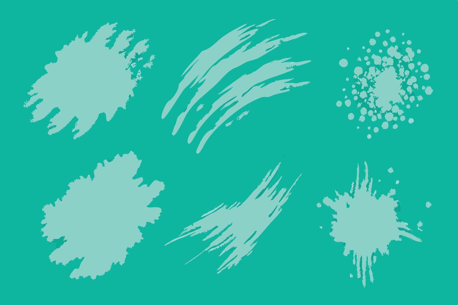 Set of grunge paint splatters illustration vector