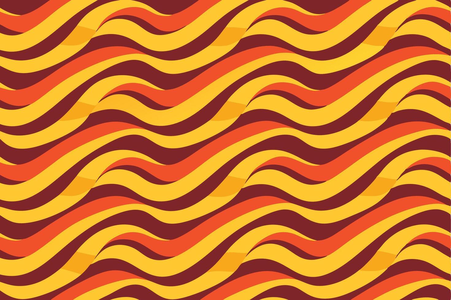 A red and yellow wavy pattern vector