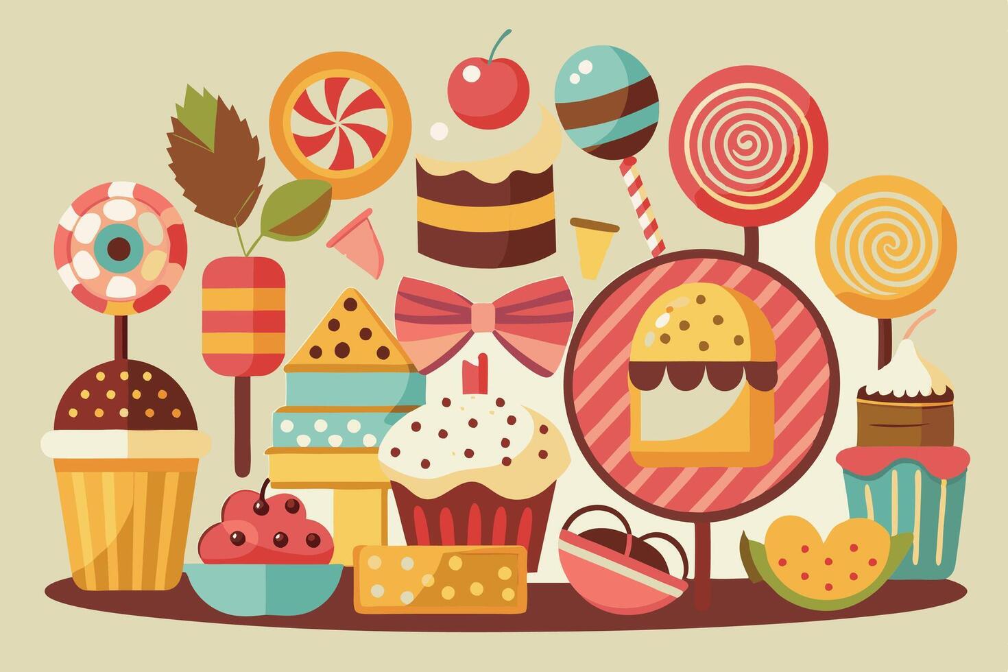 illustration of sweets and sweets vector