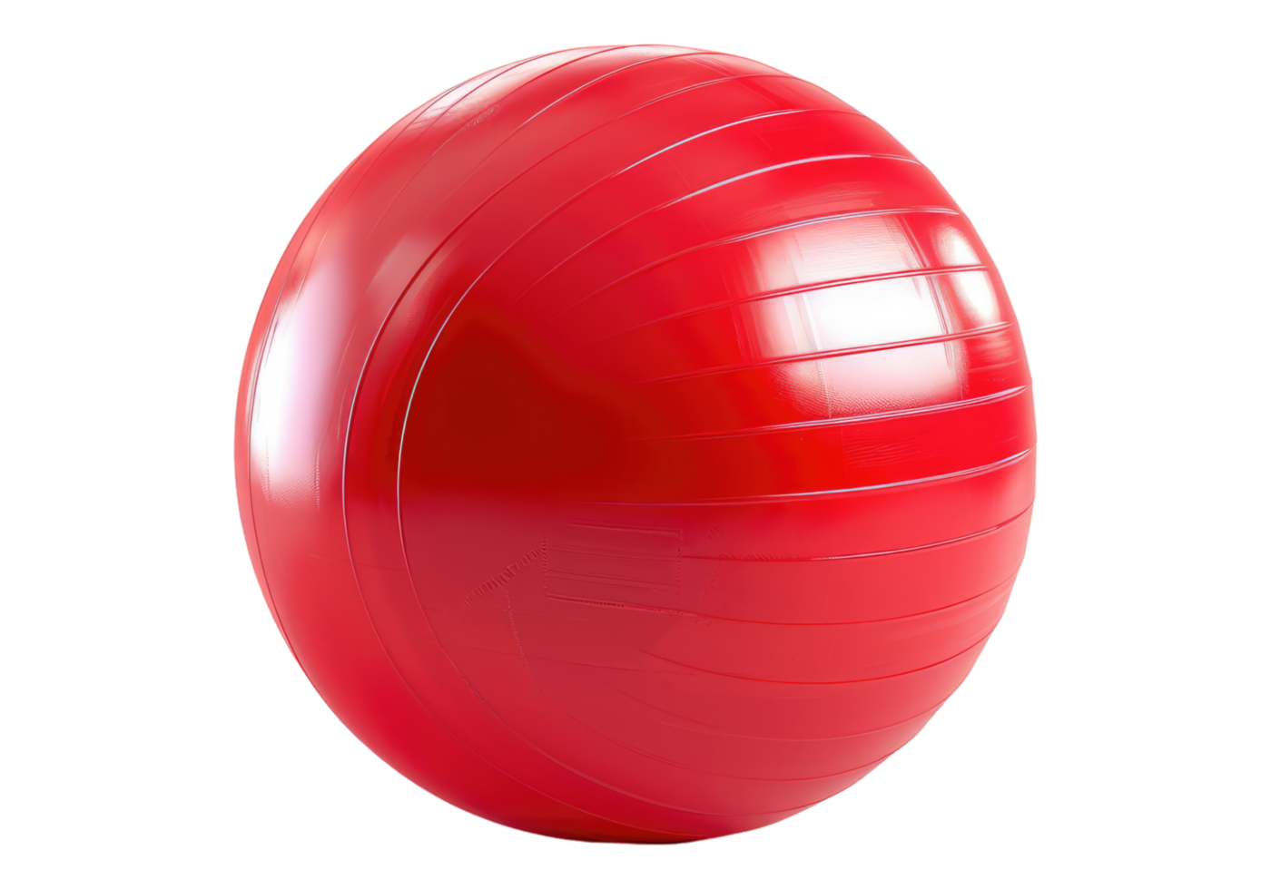 Red exercise ball. Gym ball. Fat reduction ball Isolated in transparent background. on transparent background png