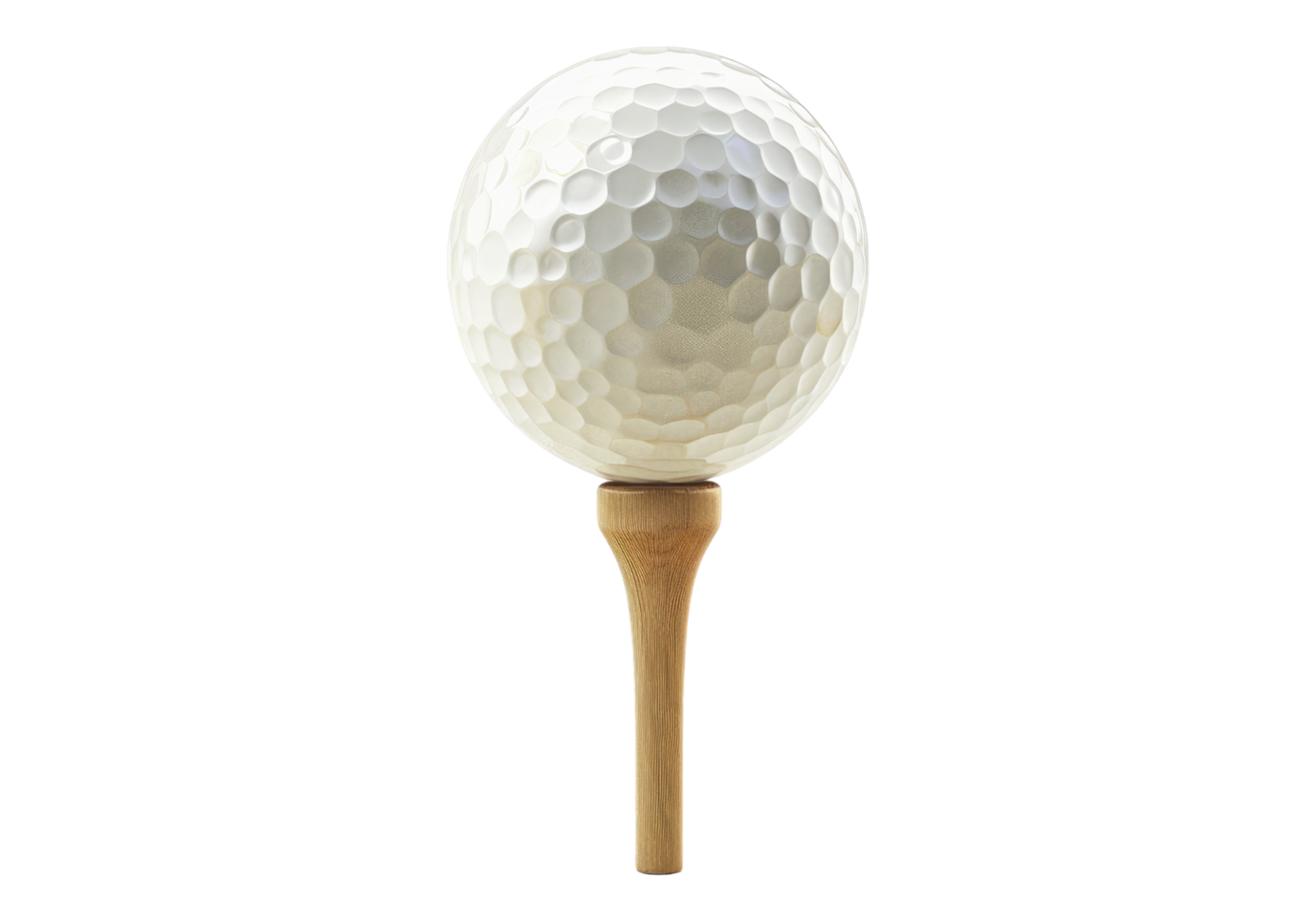 Golf ball on tee Isolated in transparent background. png