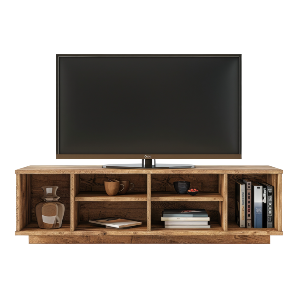 Modern TV stand Isolated in transparent background. on transparent background png