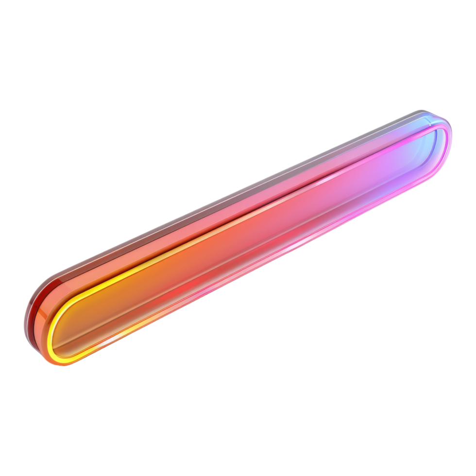 Vibrant minimal search bar design isolated on transparent background png