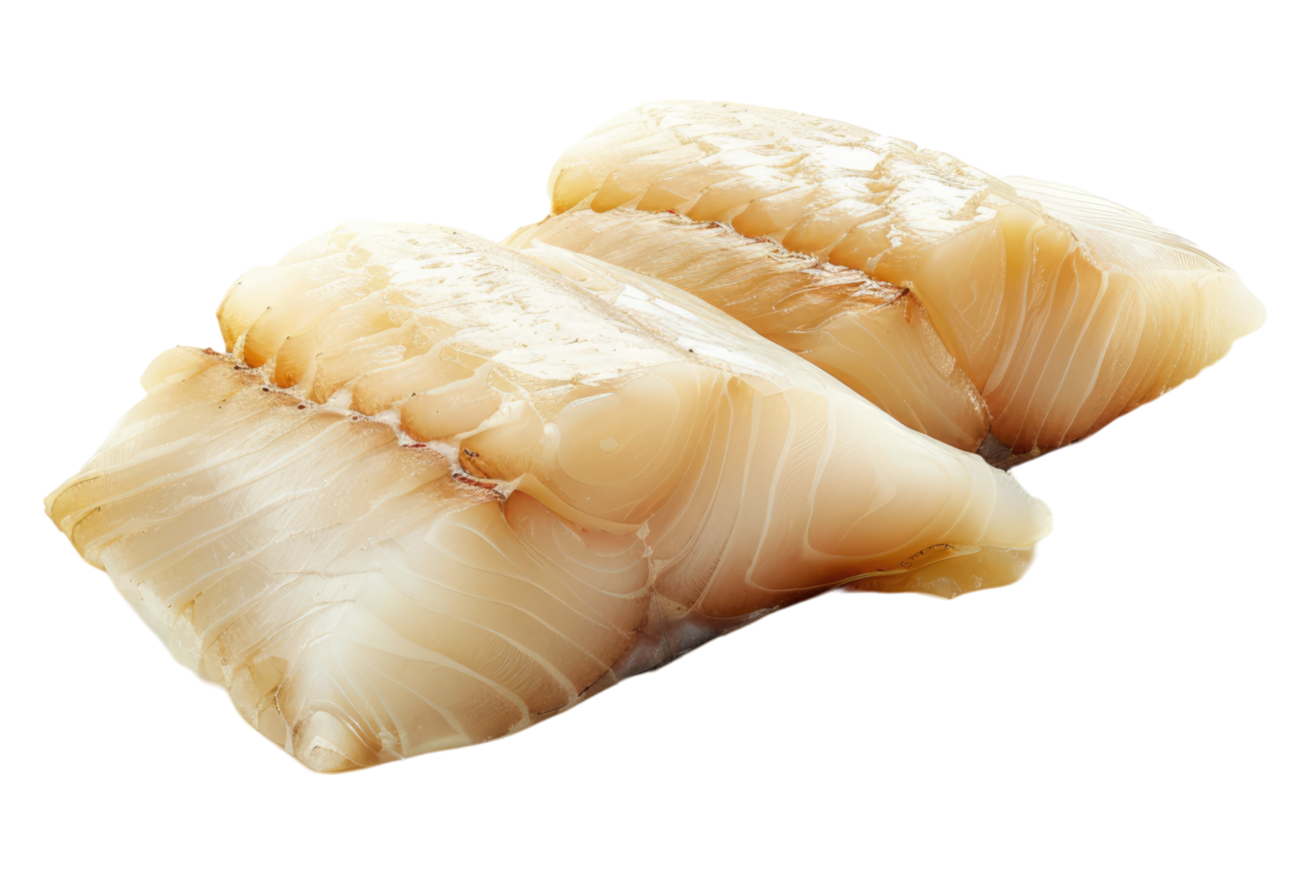 cod fish fillet isolated on transparent background. png