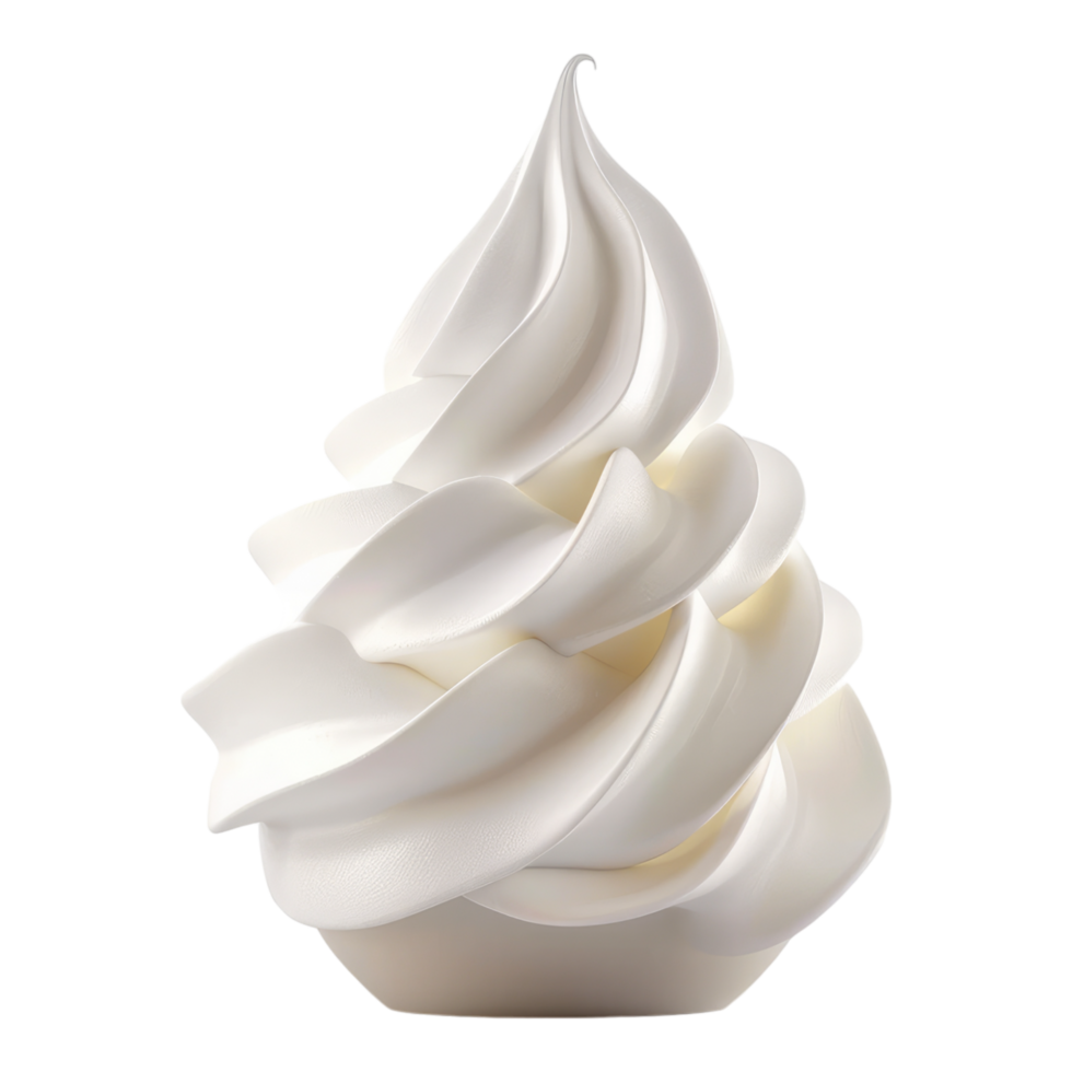 Whipped cream isolated on transparent background png