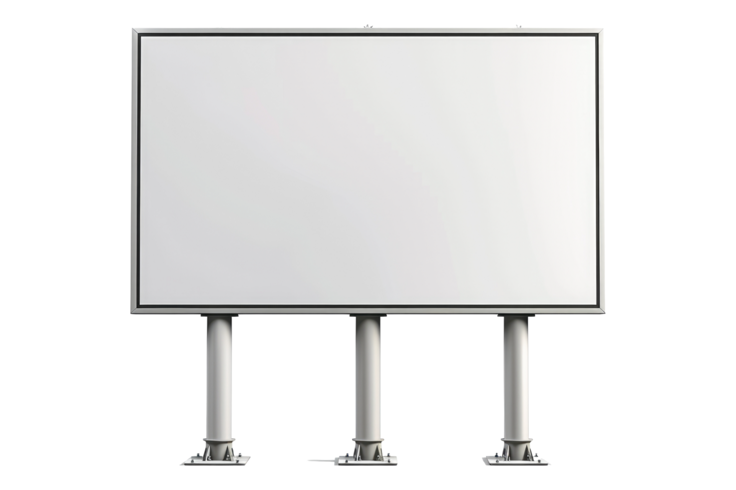 Large advertisement billboard isolated on transparent background. png