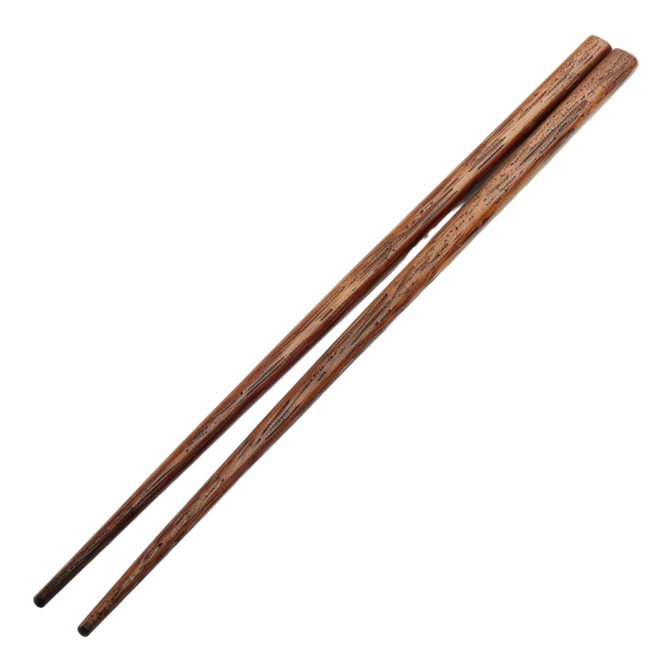 Wooden chopsticks isolated on transparent background png