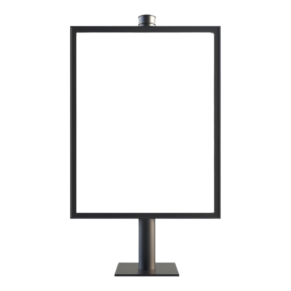 Blank billboard isolated on transparent background png
