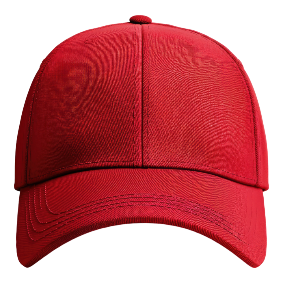 Red baseball cap isolated on transparent background png