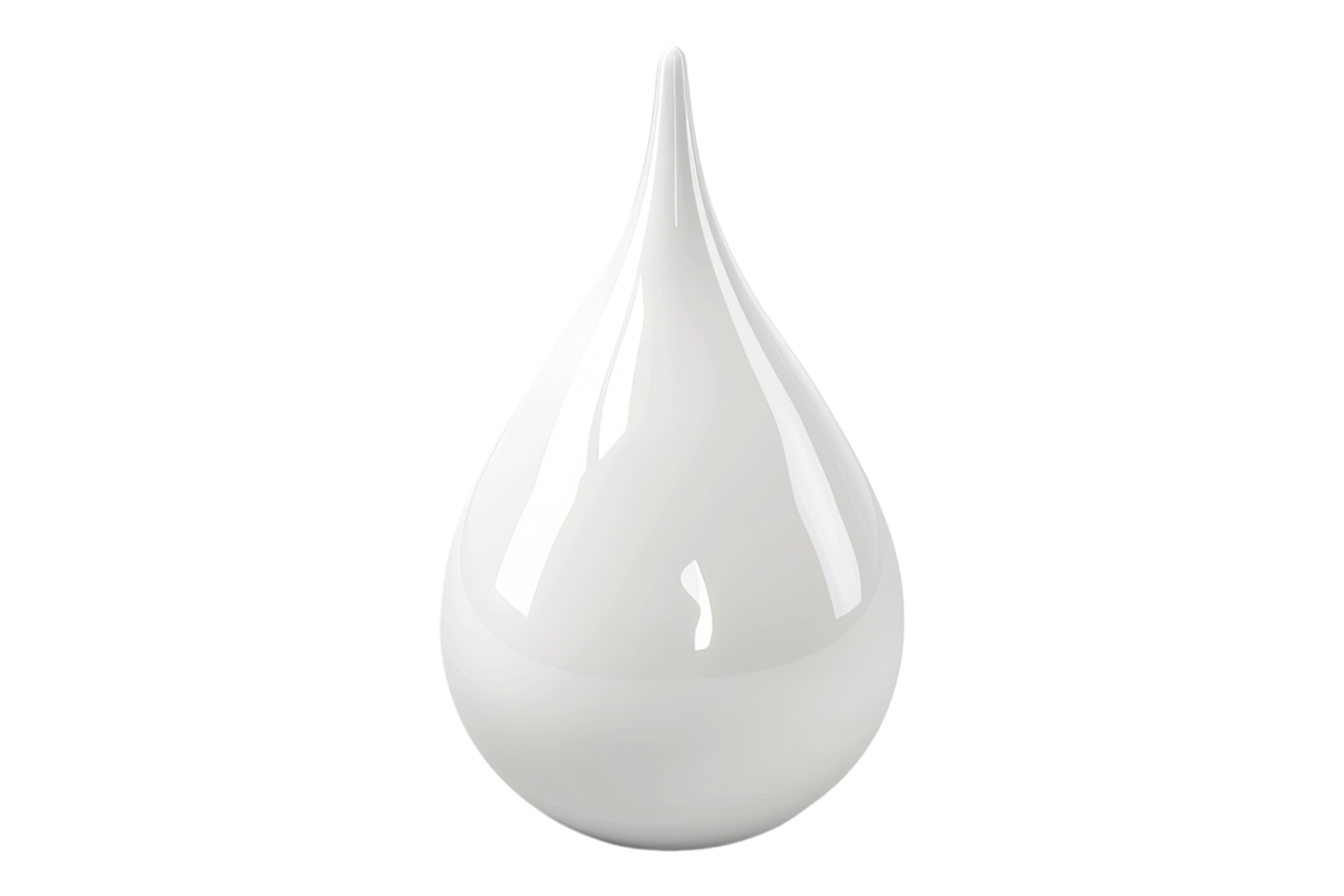 Drop of white cosmetic cream isolated on transparent background. png