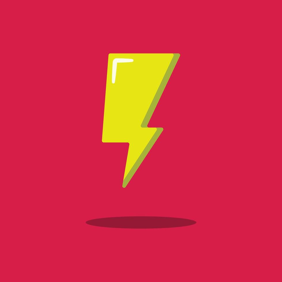 Lightning flat illustration vector