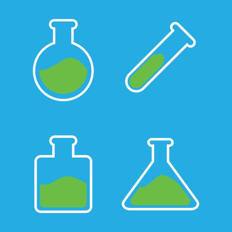 Simple laboratory bottle icon illustration vector