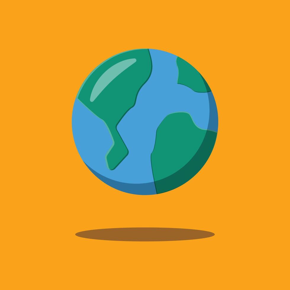 Earth flat illustration vector