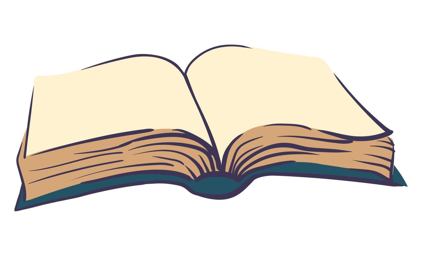 Open book of magic spells. Velminsky grimoire with spells. Wizard's diary, ancient volume with charms and esoteric knowledge. cartoon illustration. vector
