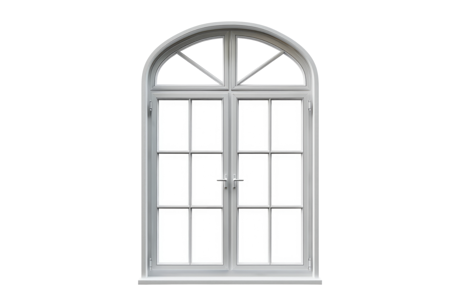 Large window frame isolated on transparent background. png
