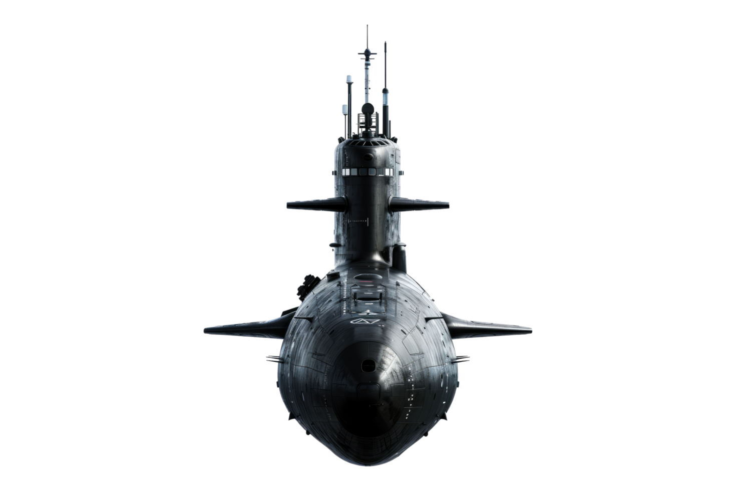 Submarine isolated on transparent background. png