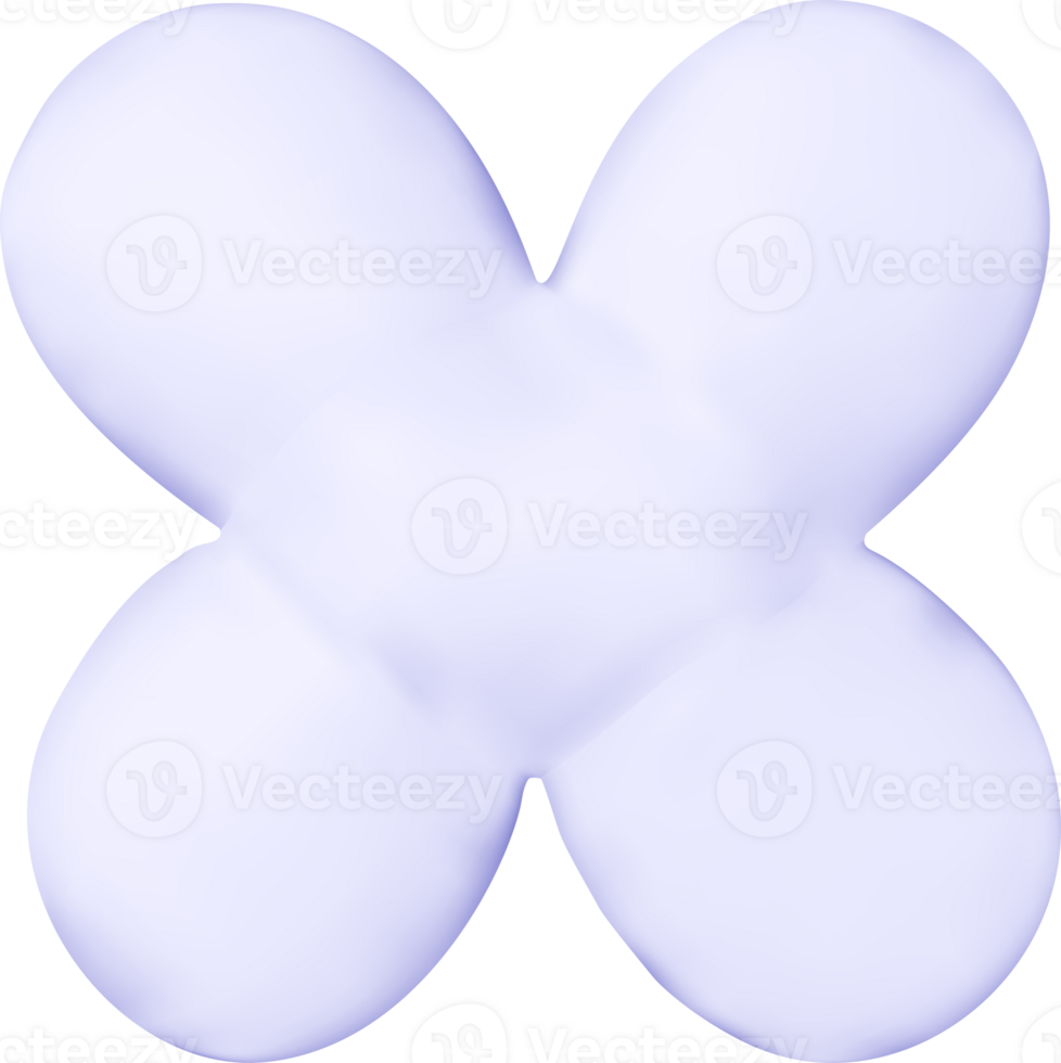 3d white alphabet balloon single letter x png