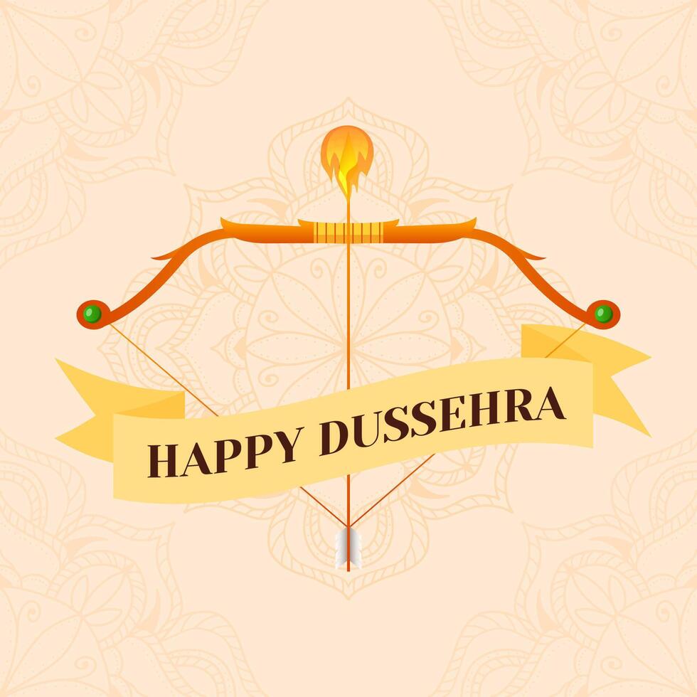 illustration flat design for happy dussehra festival vector
