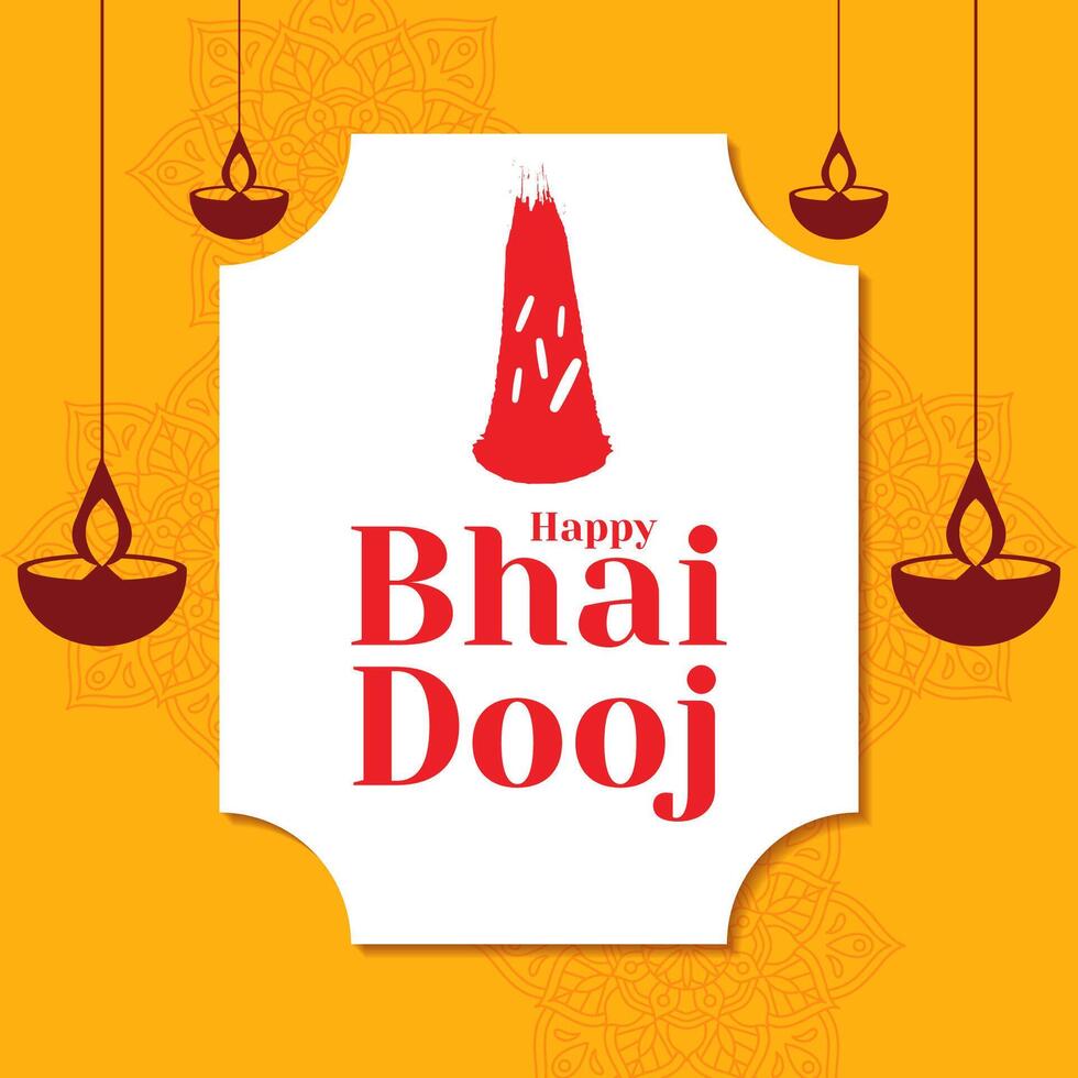 happy bhai dooj festival illustration in flat design vector