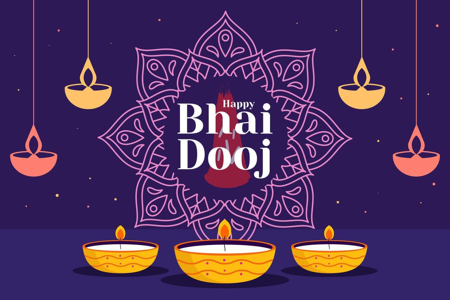 happy bhai dooj background illustration in flat style design vector