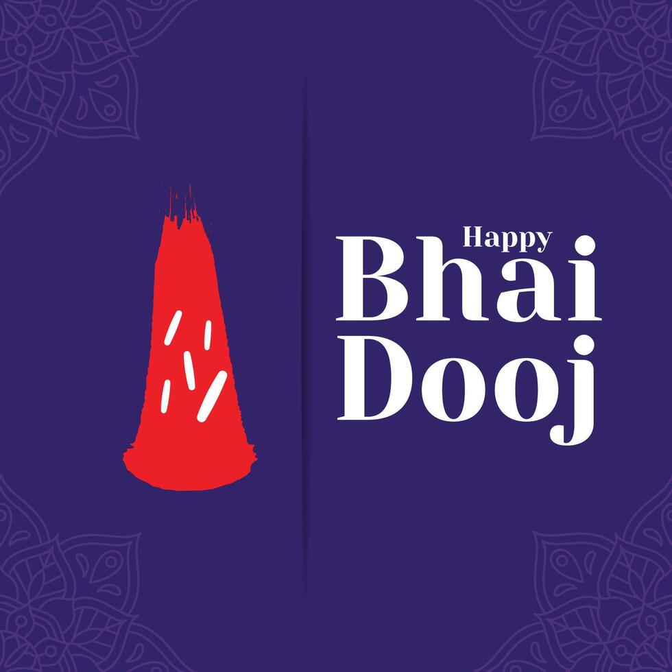 flat design style happy bhai dooj festival illustration vector
