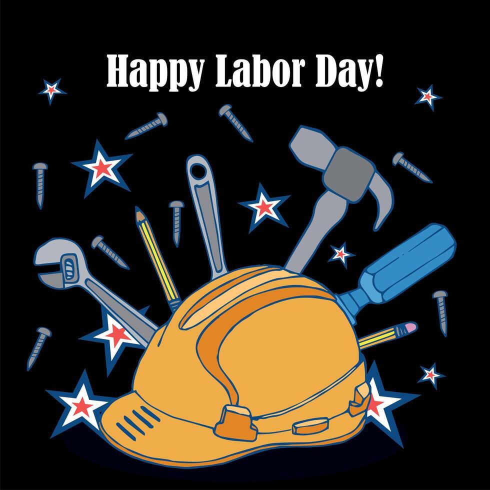 Happy Labor Day banner design. vector