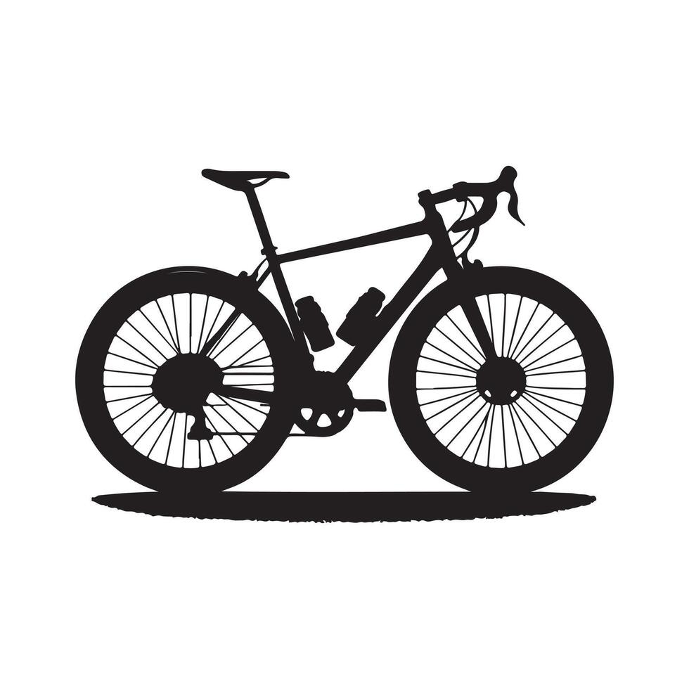 Flat design bicycle silhouette with white background vector