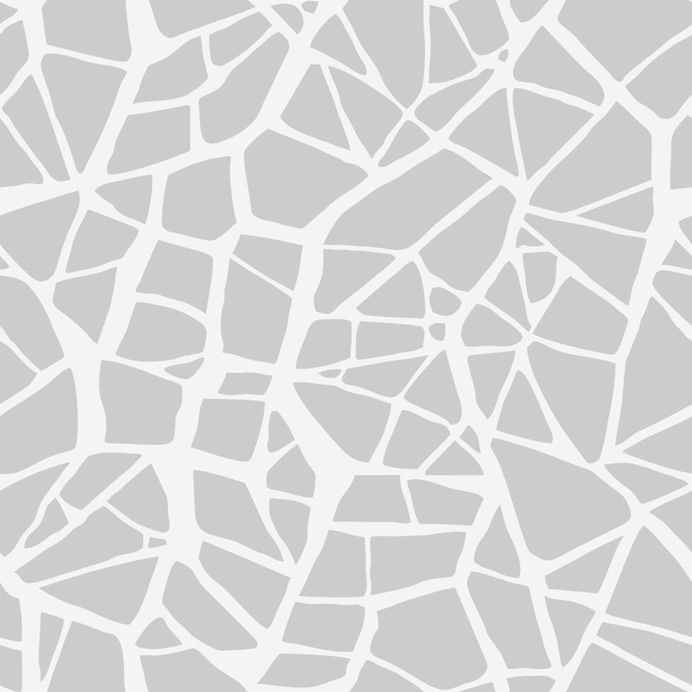 Terrazzo flooring white seamless pattern. Trencadis texture with white broken stone chips. Wall tiles, marble chips, natural cracked stone, recycled glass vector