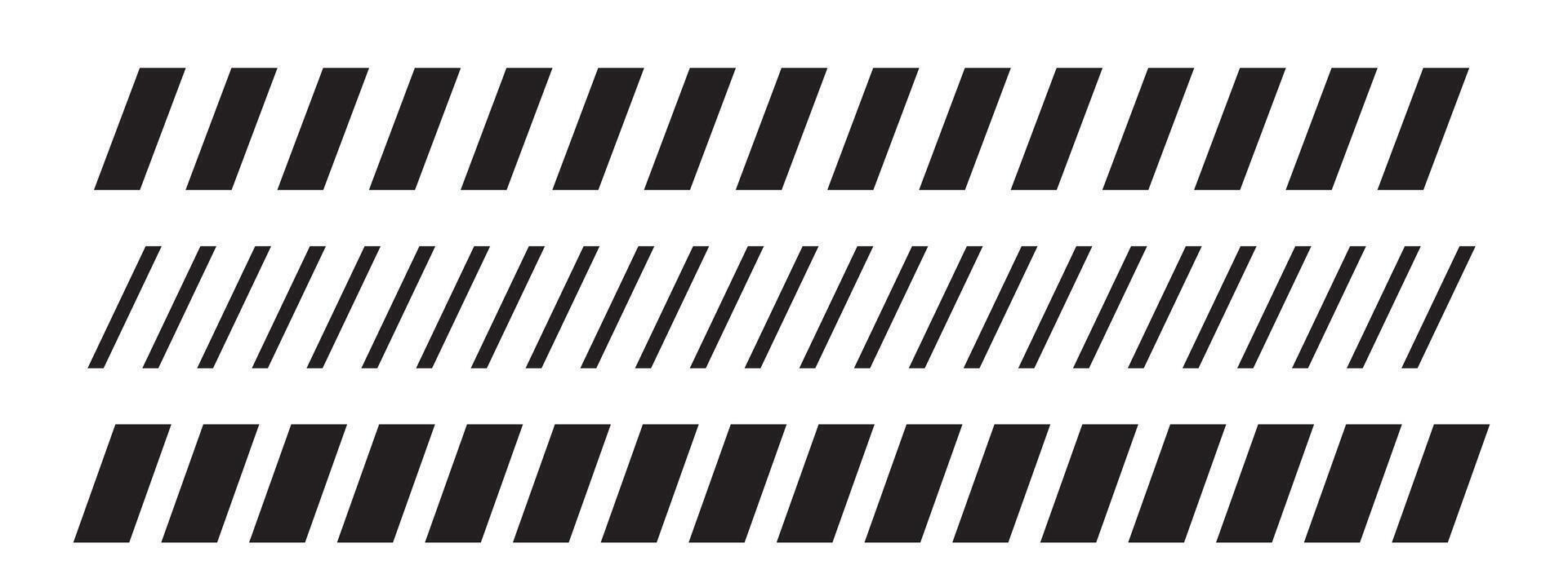Slash line border, diagonal lines. Divider strip Tilt strip geometric abstract border. Diagonal grid. Geometric dashed tape vector