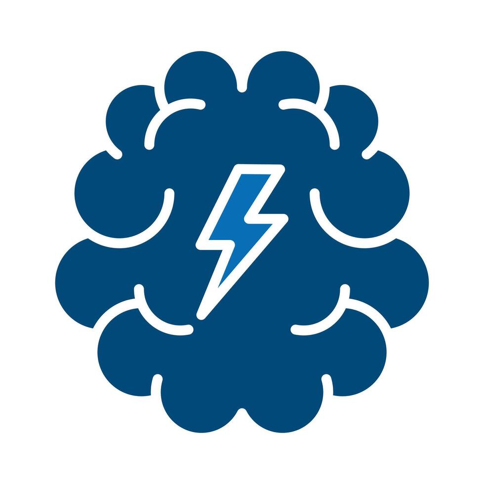 Brainstorm Bolt icon line illustration vector
