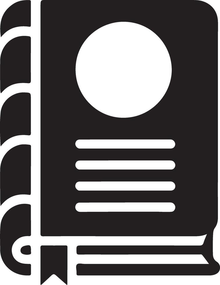 Book icon silhouette. Book symbol Isolate on white background vector