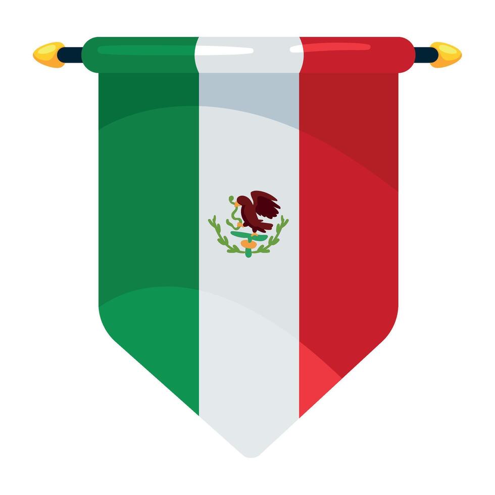 Mexico flag on a white background vector