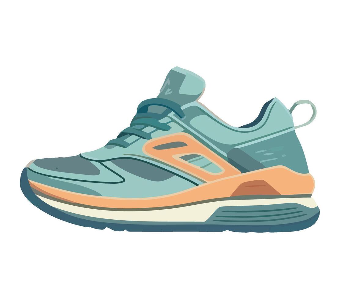 A cartoon illustration of a running shoe vector
