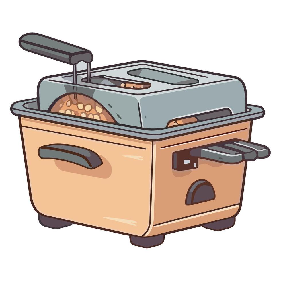 Toaster oven illustration vector