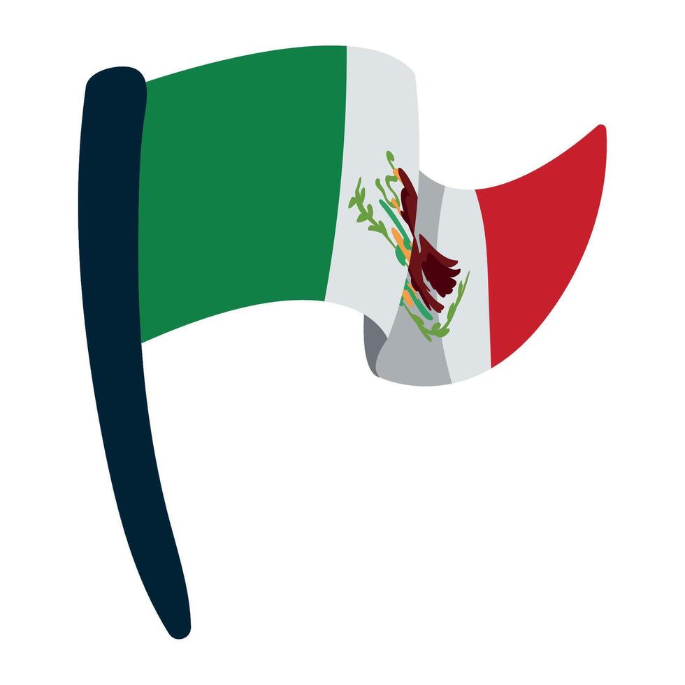 Mexico flag icon illustration vector