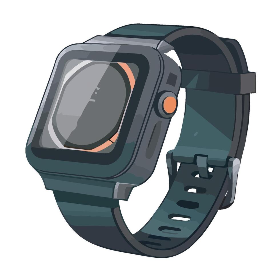 An illustration of a smart watch on a white background vector