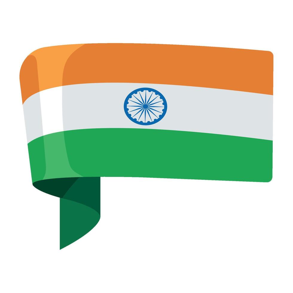 India flag icon on white background vector