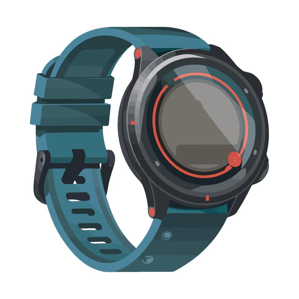 A watch with a blue strap vector