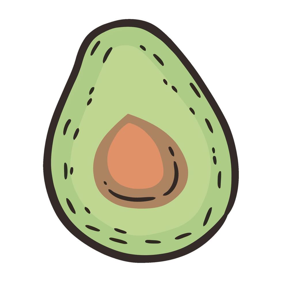 An avocado in a cartoon style vector