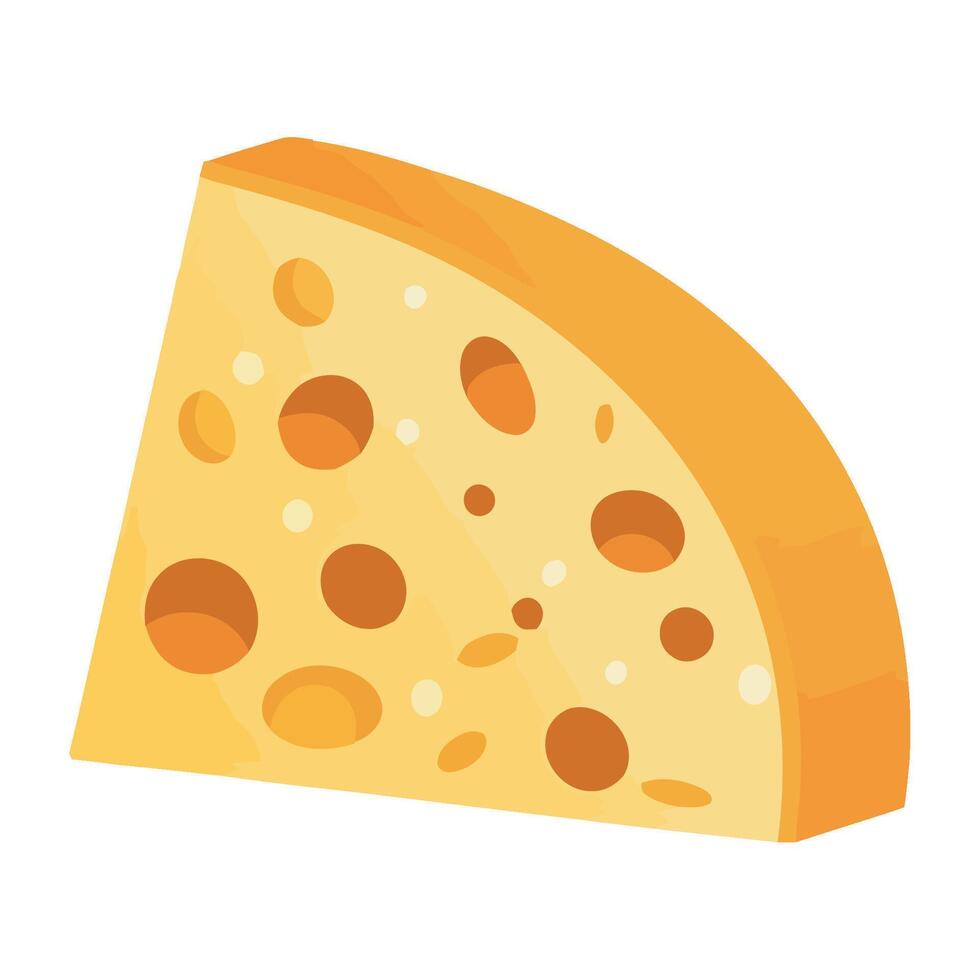Cheese slice icon isolated vector