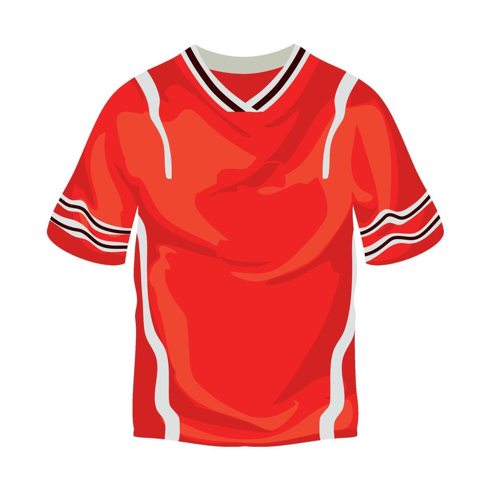 Red american football jersey icon vector