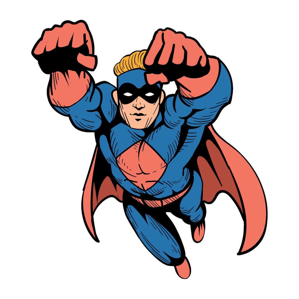 hero pop art brave illustration vector