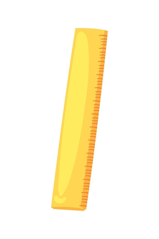 A yellow ruler on a white background vector