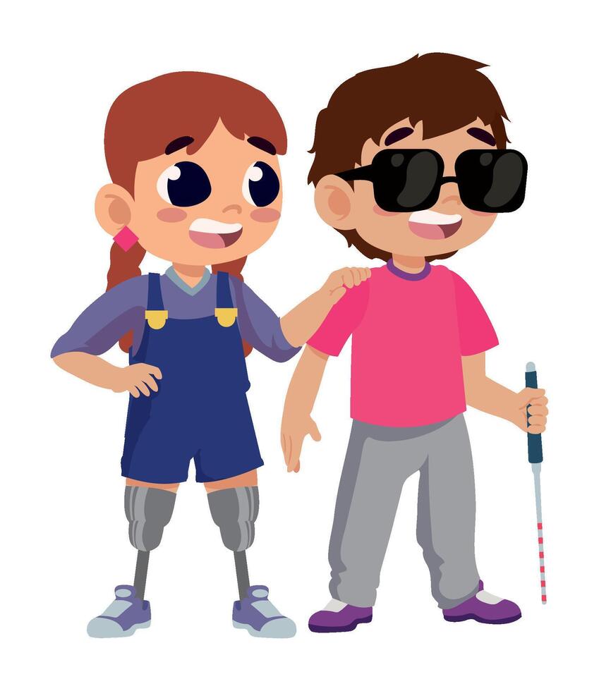 kids disability illustration vector