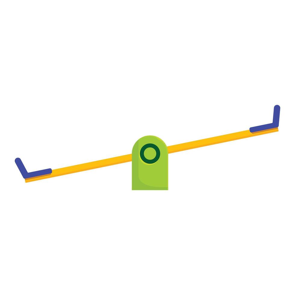 Empty seesaw balancing on a white background vector
