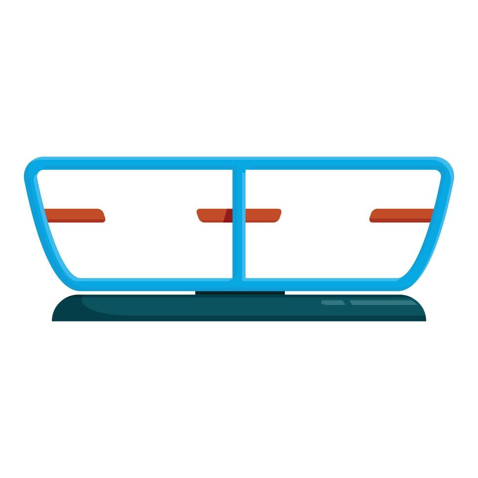 Modern reception desk with two drawers standing on platform vector