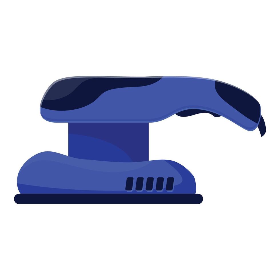 Blue electric sander standing on white background vector