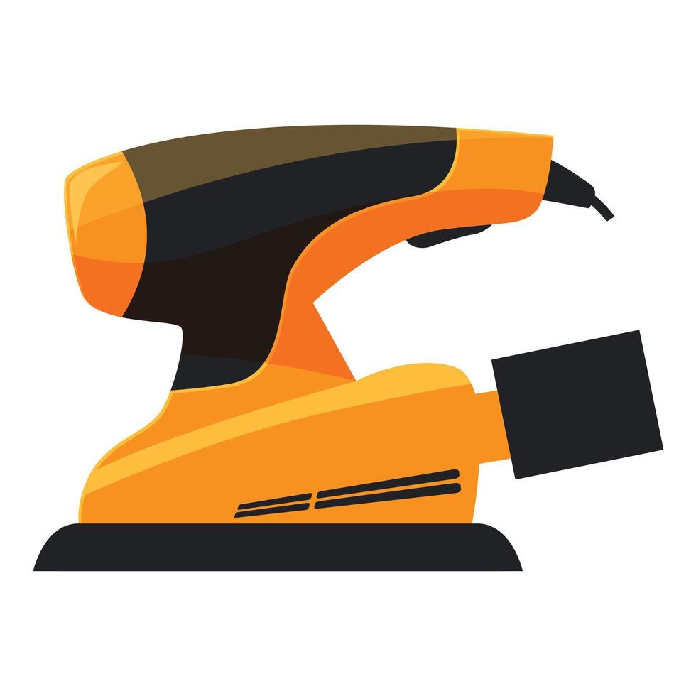 Electric sander laying on white background vector