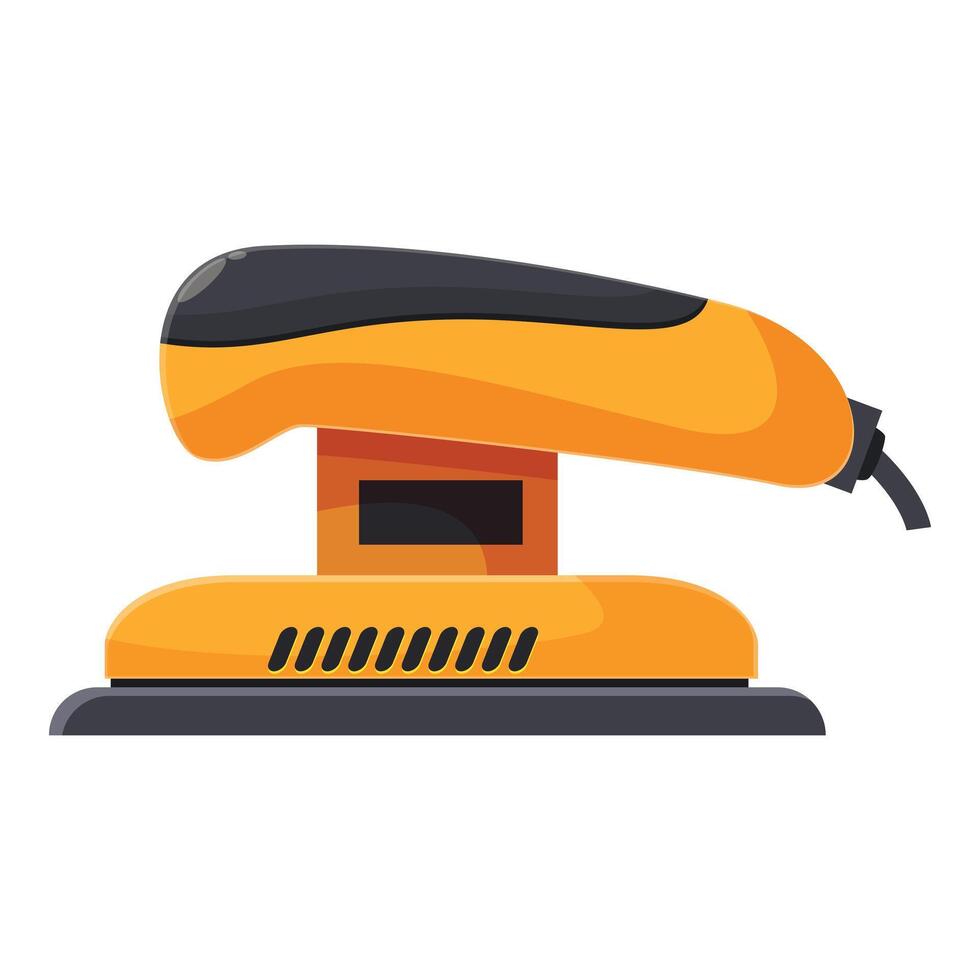Electric sander power tool for sanding wood using electricity vector