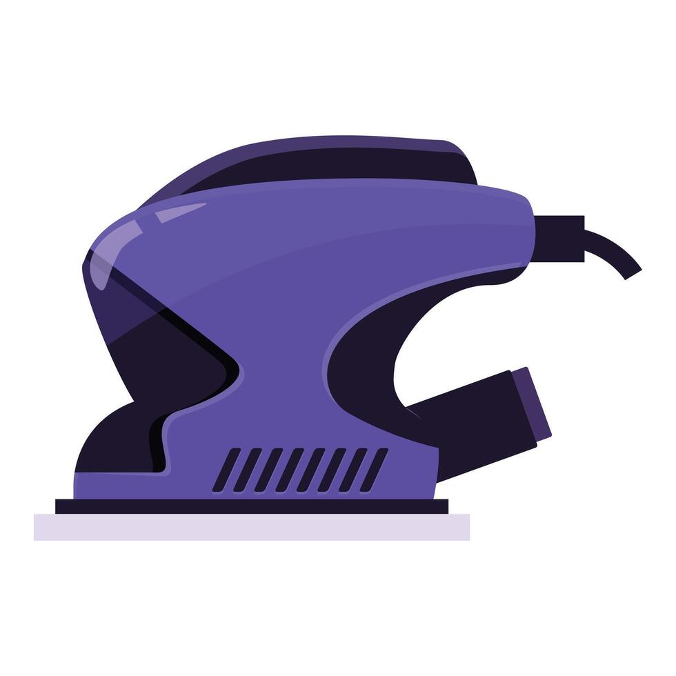 Electric sander staying on a surface for woodworking vector
